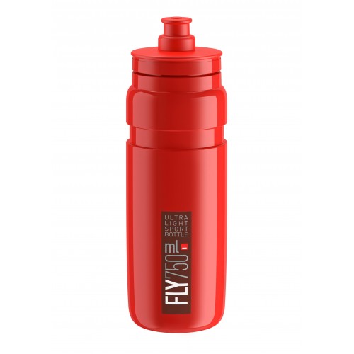 Fľaša FLY červená tmavo červené logo 750 ml