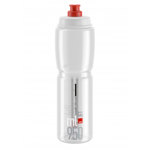 Fľaša JET transparentná červené logo 950 ml